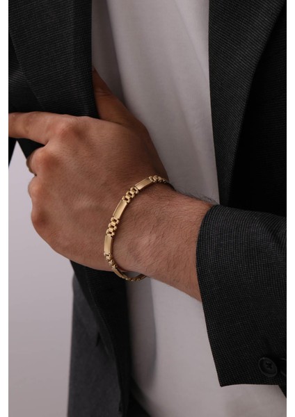 14 Ayar Altın Erkek Bileklik modelleri