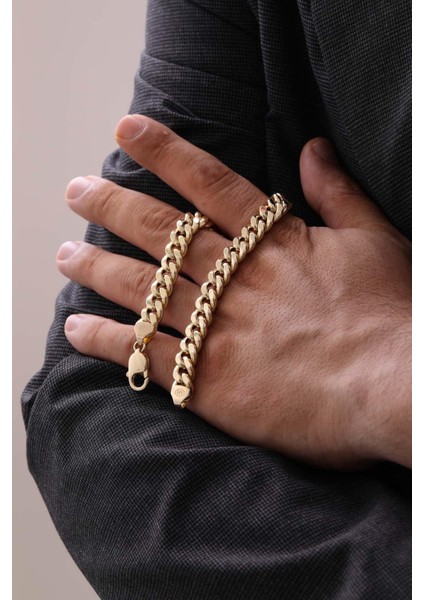 14 Ayar Gurmet Zincir Altın Erkek Bileklik modelleri