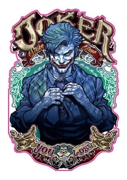 Joker Motor Özel ve Oto Sticker Kabartmalı 7,5X11 cm A+Kalite