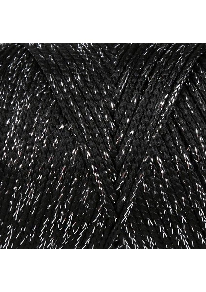 Loren Soft Star Makrome Ipi Gümüş Simli Siyah RM10 fiyatları