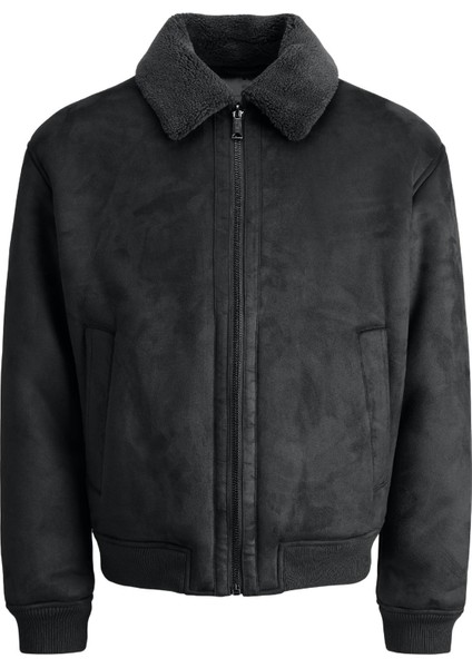 Erkek Jprccluke Bomber Ceket – Siyah, Yüksek Kalite, Fermuarlı, Uzun Kollu, Günlük Kullanıma Uygun fiyatları