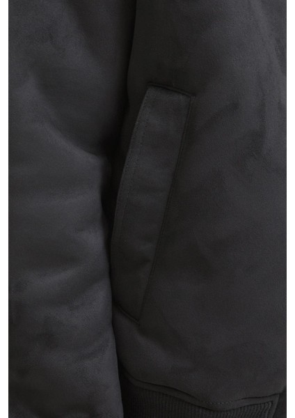 Erkek Jprccluke Bomber Ceket – Siyah, Yüksek Kalite, Fermuarlı, Uzun Kollu, Günlük Kullanıma Uygun indirimleri