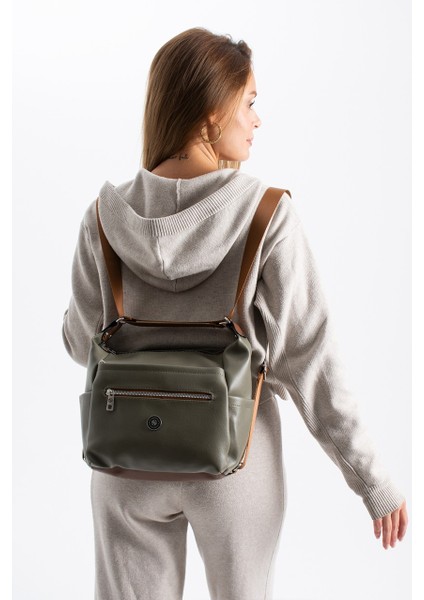 Kadın 4 Bölmeli Suni Yumuşak Deri Omuz ve Sırt Çantası 1436 fırsatları