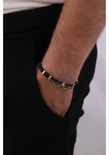 14 Ayar Plaka Altın Erkek Bileklik