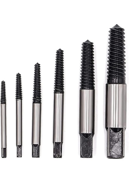 6&apos;lı Profesyonel Vida Çıkarma Seti Kırık Civata Kılavuz Çıkarıcı Hasarlı Dönmeyen Sıkışmış Kırılmış Paslı Vida Sökme Aparatı Taşıma Kutulu