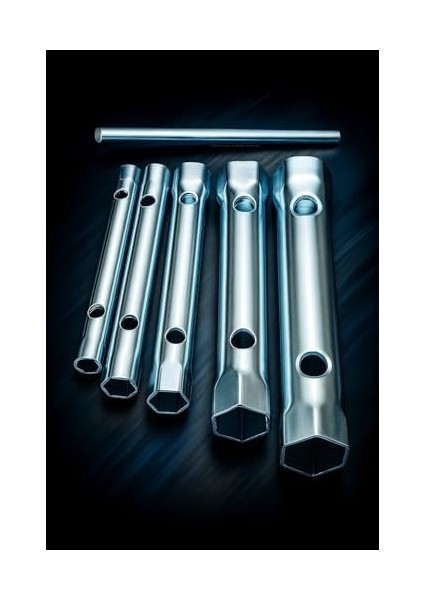 Kovan Anahtar Seti, 6 Parça, Ergonomik El Tutamağı, Dayanıklı Çelik Malzeme, 8-17 mm Arası Kovan Anahtarları, Endüstriyel Kullanıma Uygun, Kompakt, Ekonomik, Onarım Bakım Takım Seti modelleri