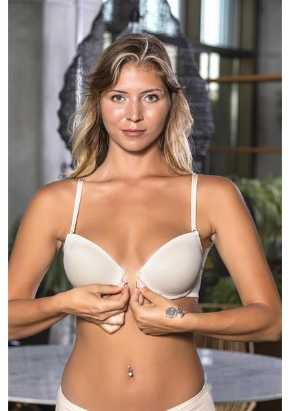 Günlük Kullanıma Uygun Önden Klipsli Sütyen Ten (BRF1660)