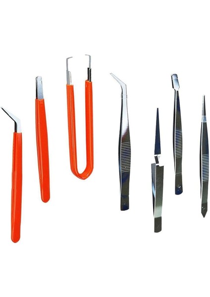 7 Parça Antistatik Cımbız Seti – Elektronik, Bilgisayar, Telefon ve Tv Tamiri Için Profesyonel Cımbız Kiti, Uçlu Mini Set