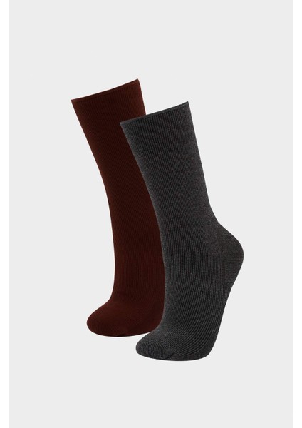 Kadın Termal 2'li Termal Kışlık Çorap F8876AXNS