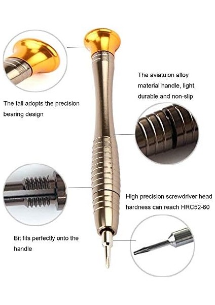 25 Parça Tornavida Seti, Deri Çantalı, Krom-Vanadyum Çelik, Pc/laptop/telefon/gözlük Tamir Seti, Torx/düz/yıldız Uçlu modelleri