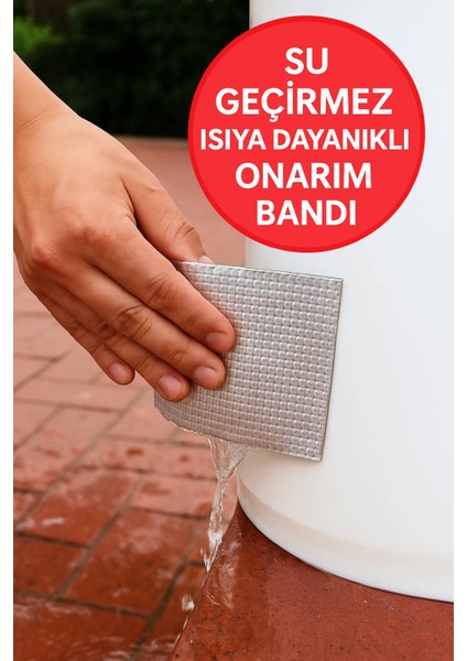 Su Geçirmez Isıya Dayanıklı Alüminyum Onarım Bandı 5cm x 5m – Güçlü Yapışkanlı Sızdırmaz Tamir Bandı