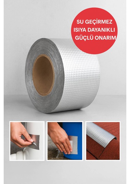 Su Geçirmez Isıya Dayanıklı Alüminyum Onarım Bandı 5cm x 5m – Güçlü Yapışkanlı Sızdırmaz Tamir Bandı fiyatları