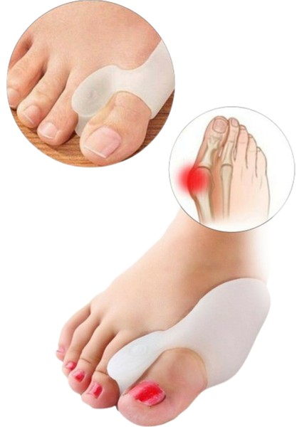 Silikon Makaralı Ayak Baş Parmak Kemik Bunyon Koruyucu 2 Adet