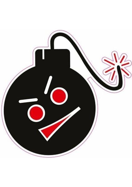 Komik Motor Özel ve Oto Sticker Kabartmalı 9,5X10 cm A+Kalite