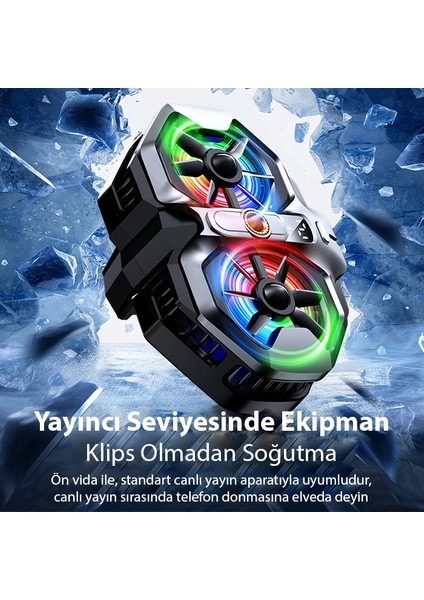 Memo DL21 Yarı Iletken Arka Klipsli Çift Fanlı Soğutma Radyatörü Pubg Oyun So - T608G962-Z56 fırsatları