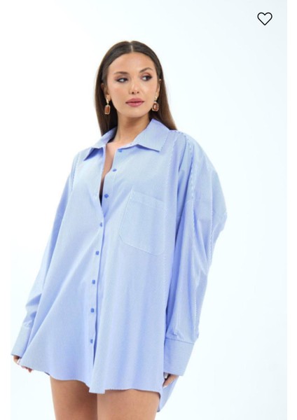 Gömlek-Mavi Beyaz ÇİZGİLİ-7388 fırsatları