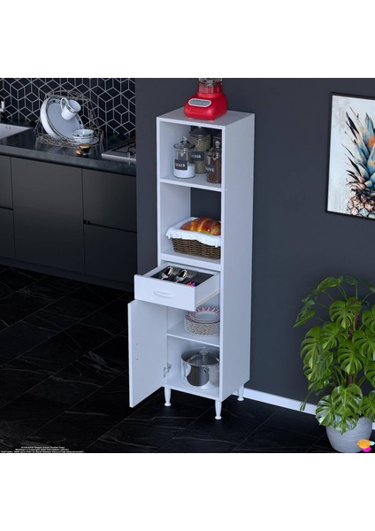 Alp Mutfak Fırın Dolabı Çekmeceli 50 cm Mini/midi Beyaz Mikrodalga Mutfak Dolabı 50X163,4X32.5 cm modelleri