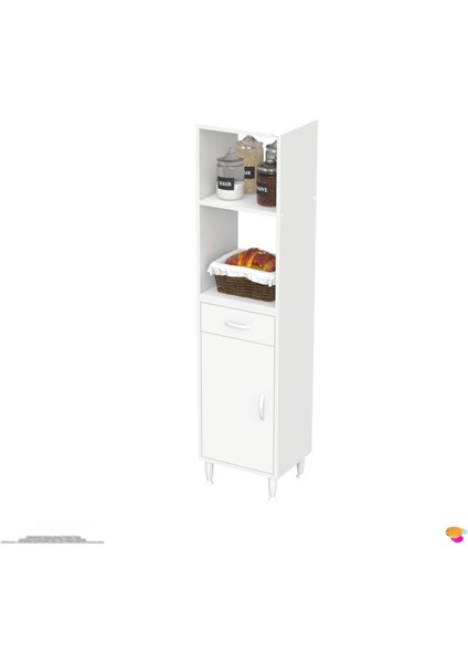 Alp Mutfak Fırın Dolabı Çekmeceli 50 cm Mini/midi Beyaz Mikrodalga Mutfak Dolabı 50X163,4X32.5 cm