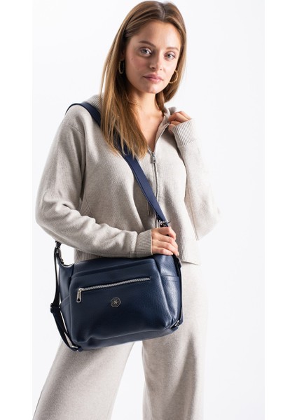 Kadın 4 Bölmeli Suni Yumuşak Deri Omuz ve Sırt Çantası 1436