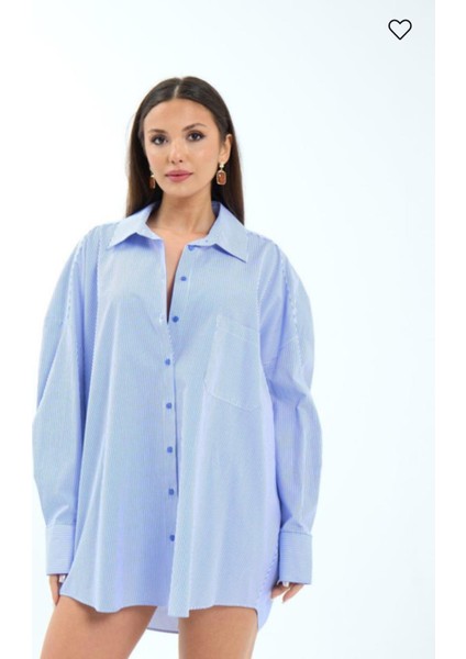 Gömlek-Mavi Beyaz ÇİZGİLİ-7388