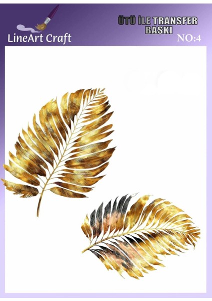 Yaprak Desen N: 4 Kumaş Transfer Kağıdı 20*20