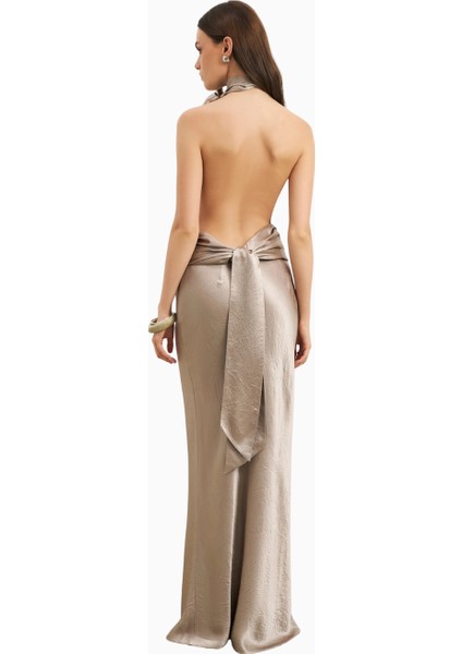 Crushed Satin Bias Cut Maxi Kadın Etek indirimleri