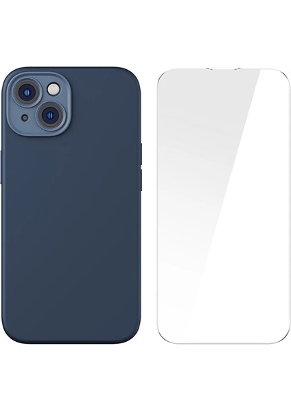 Baseus Liquid Silica Gel iPhone 14 6.1 Magsafe Silikon Kılıf + Tempered Ekran Koru - T478G107-Z59