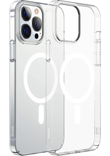 Baseus Crystal iPhone 13 Pro Magsafe Silikon Kılıf + Tempered Ekran Koruyucu Set-( - T888G371-Z07 modelleri