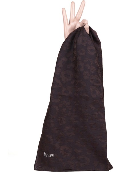 Siyah Altın Invee Kare Leopar Eşarp 1347