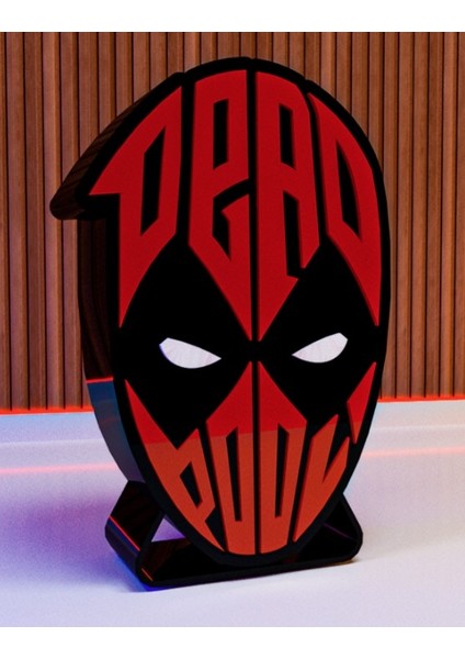 - 3D Baskı Deadpool Masaüstü Dekor – Marvel Temalı Koleksiyon Figürü – Oyun Odası Aksesuarı