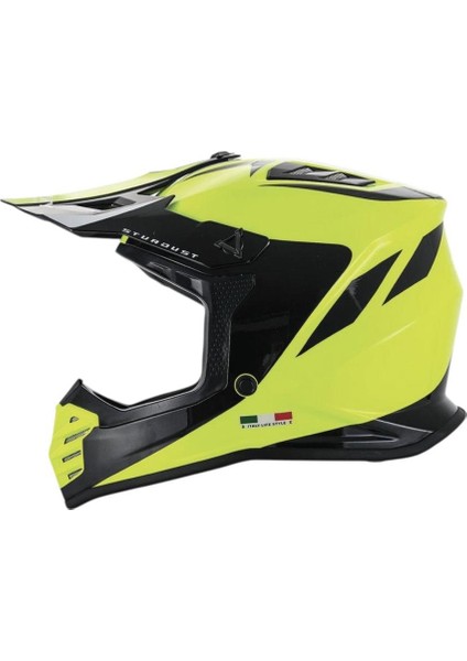 Stardust Full Face Tam Korumalı Kask (51-52CM) Sarı - Siyah