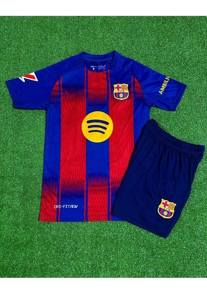 Barcelona 2025-26 Yeni Sezon Iç Saha Lamine Yamal Çocuk Forması 2'li Set fiyatları