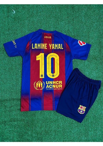 Barcelona 2025-26 Yeni Sezon Iç Saha Lamine Yamal Çocuk Forması 2'li Set modelleri