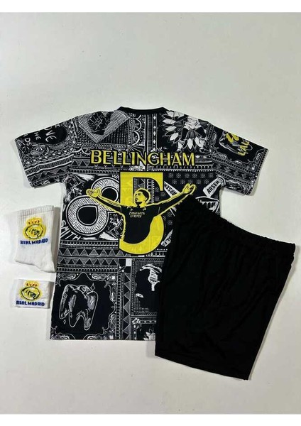 Real Madrid 2024/25 Sezon Jude Bellingham Özel Konsept Çocuk Forması 4'lü (Armalı-Pre Match)