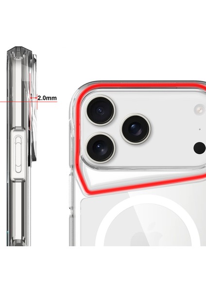 iPhone 17 Pro Max Kılıf Zıvo M-Safe Şarj Özellikli T-Max M-Safe Kapak - Şeffaf fırsatları