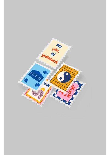 Renkli Pul Sticker Seti 20'li - Bullet Journal Ajanda Scrapbook fırsatları