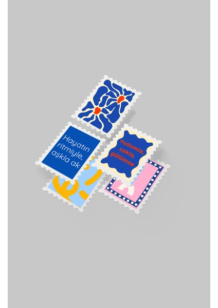 Renkli Pul Sticker Seti 20'li - Bullet Journal Ajanda Scrapbook indirimleri