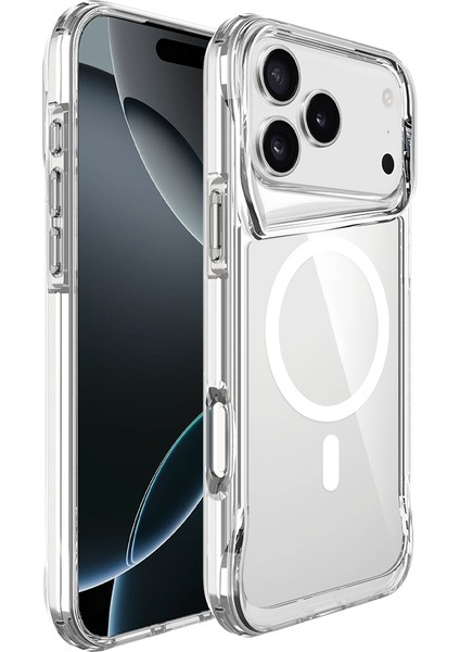 iPhone 17 Pro Kılıf Zıvo M-Safe Şarj Özellikli T-Max M-Safe Kapak - Şeffaf