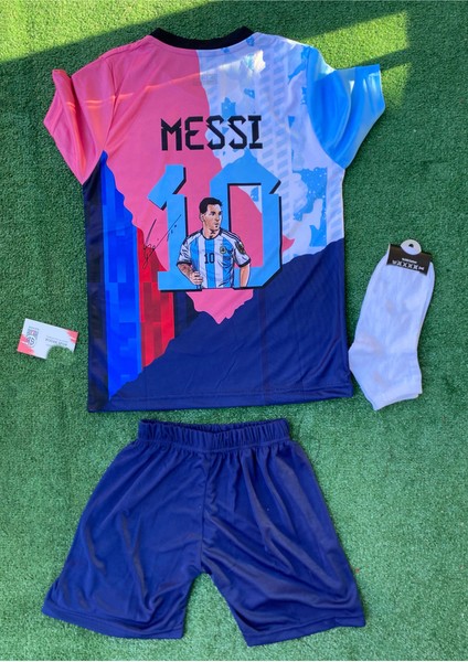 Messi 10 Şortlu Çocuk Özel Tasarım Tüm Klüpler T-Shirt fiyatları