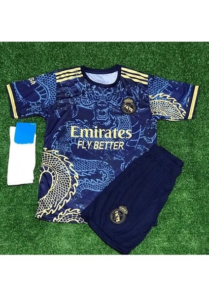 R.e.a.l.m.a.d.r.i.d 2023/24 Sezonu Ejderha Desenli Cristiano Ronaldo Çocuk Forması 3'lü Set (Brda) fiyatları
