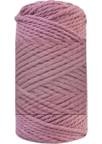 Pamuk Makrome 4 mm Ip Gül Kurusu