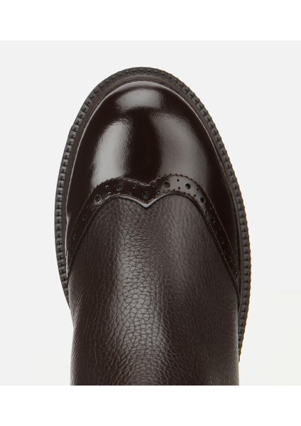 01BOH313380A480 KADIN Deri Kahverengi Lastik Detaylı Dolgu Topuklu Bot indirimleri