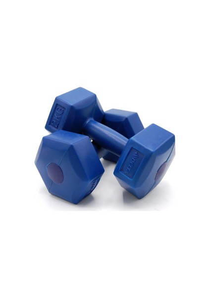 2kg Plastik Köşeli Dambıl 2 Parça (5067)