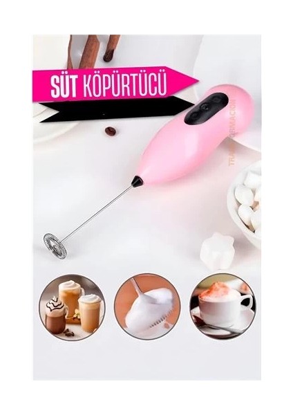 Bfs Süt Köpürtücü Kahve Karıştırıcı Mini Pilli Mixer Çırpıcı