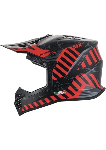 Alert Full Face Tam Korumalı Kask (51-52CM) Siyah - Kırmızı