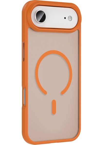 iPhone 17 Air Kılıf M-Safe Şarj Özellikli Mat Arka Yüzey Zıvo Sio Kapak - Turuncu indirimleri