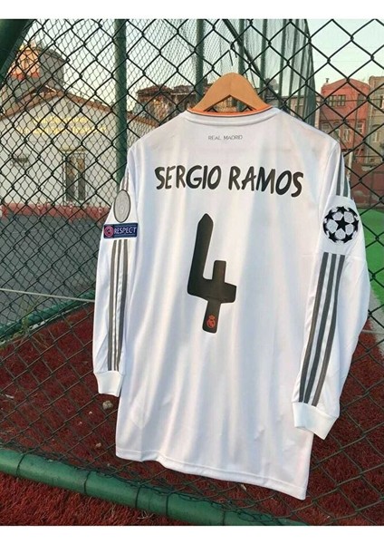 R.madridd 2014 Lizbon Şampiyonlar Ligi Finali Sergio Ramos Uzun Kol Forması