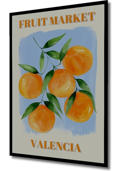 Çerçeve Görünümlü Valencia Portakal Bahçesi Ahşap Mdf Dekoratif Tablo Dikdörtgen Tablo fiyatları