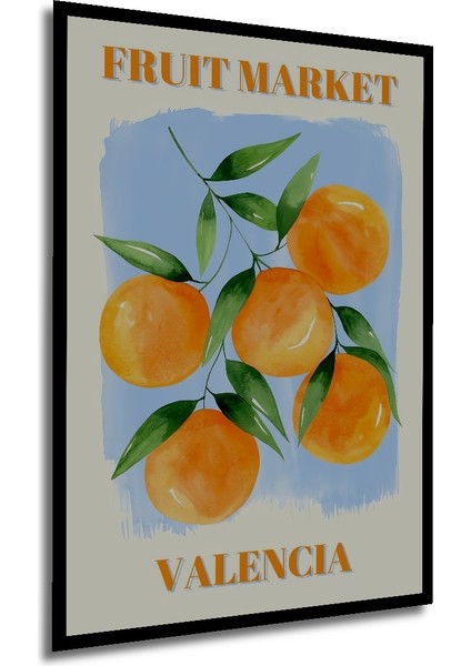 Çerçeve Görünümlü Valencia Portakal Bahçesi Ahşap Mdf Dekoratif Tablo Dikdörtgen Tablo modelleri