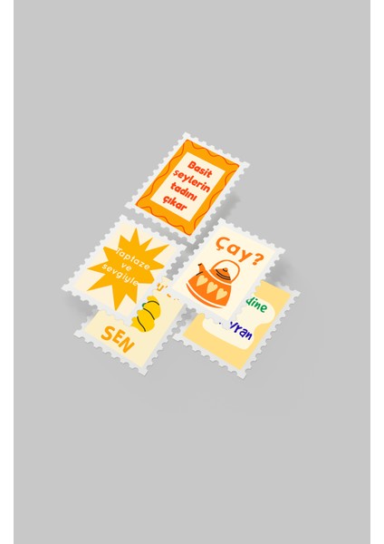 Renkli Pul Sticker Seti 20'li - Bullet Journal Ajanda Scrapbook fırsatları